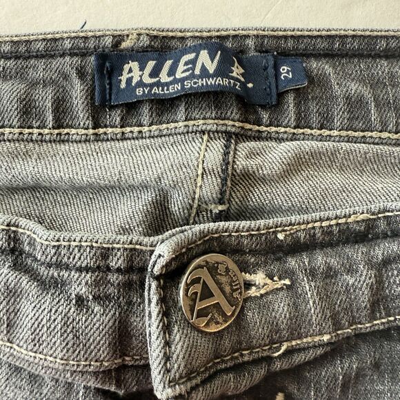 Allen B Schwartz Jeans Womens Gray Denim Straight Leg 30 x 31 Size 29 - Picture 4 of 14